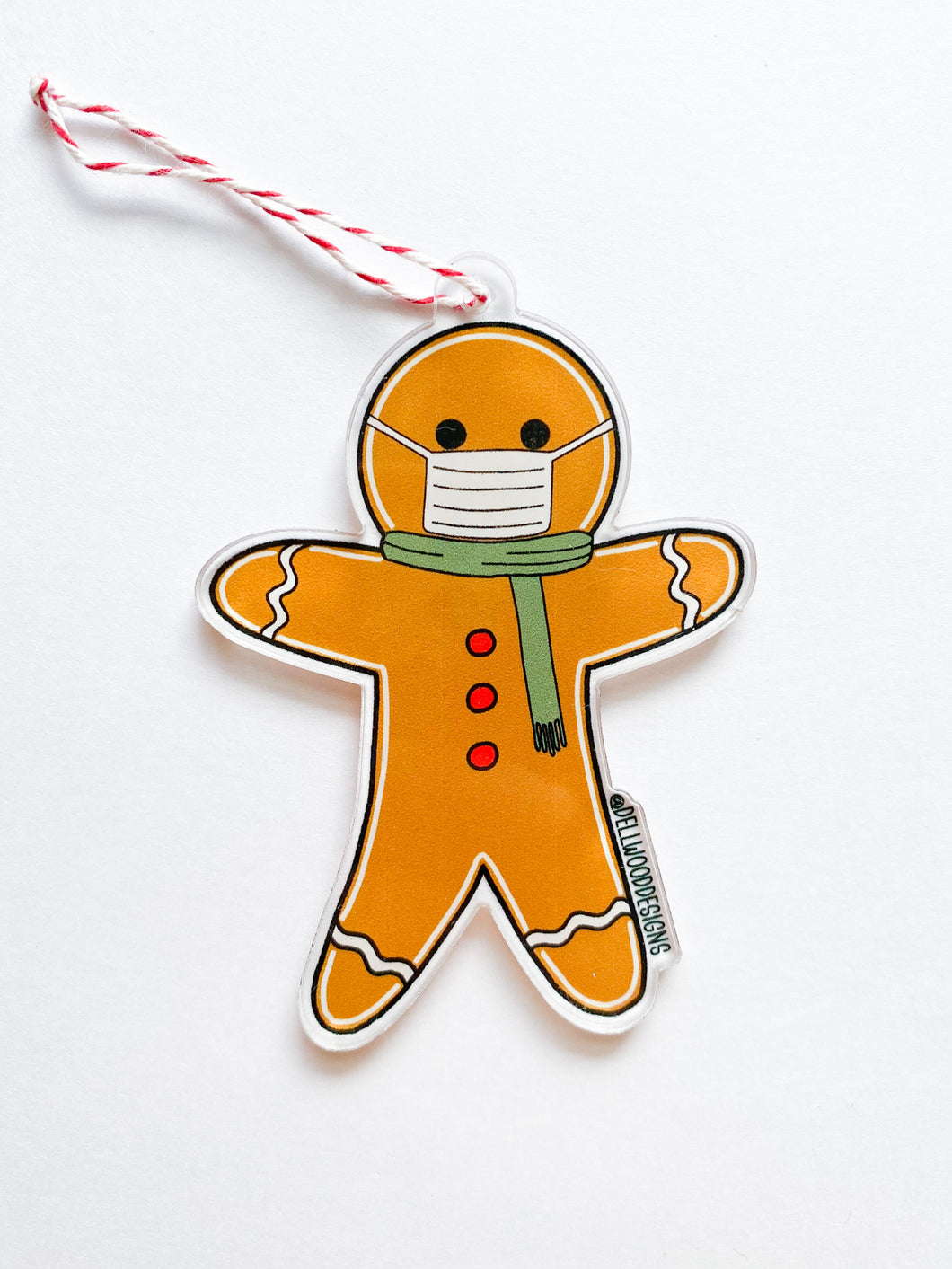 Masked Gingerbread Man Ornament