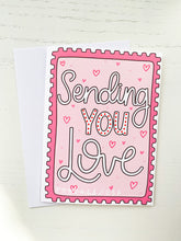 Load image into Gallery viewer, Sending You Love Stamp Greeting Card
