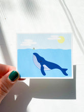 Load image into Gallery viewer, Surfer and Whale Sticker
